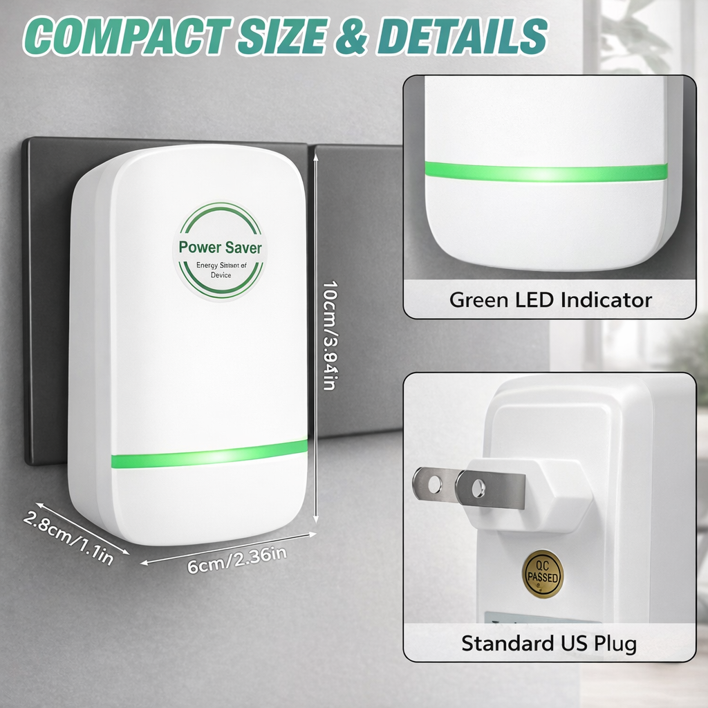SmartVolt - Energy Saver Plug-In Power Box 90–250V Input Range