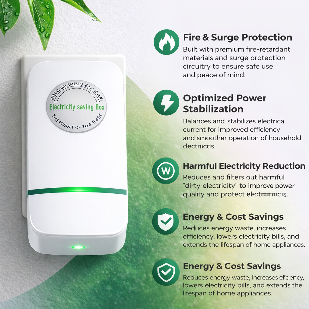 SmartVolt - Energy Saver Plug-In Power Box 90–250V Input Range