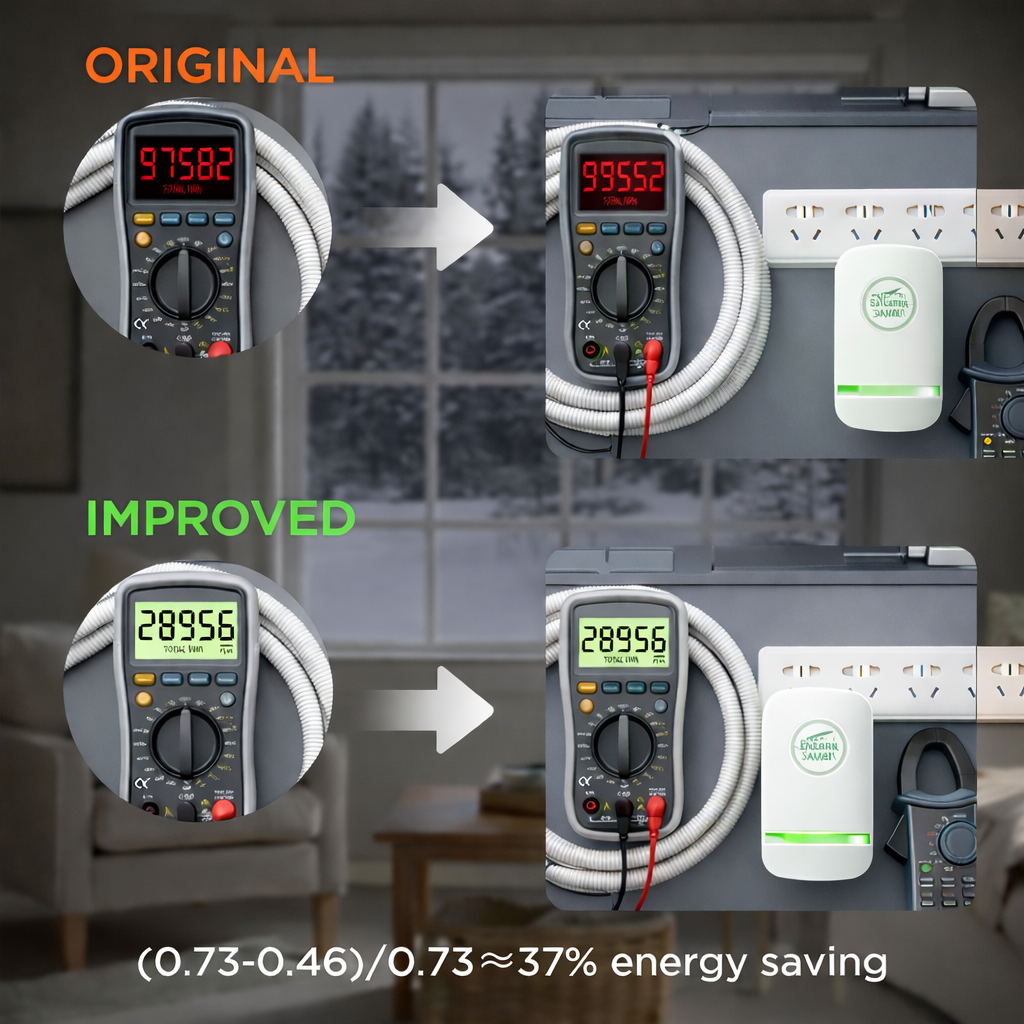 SmartVolt - Energy Saver Plug-In Power Box 90–250V Input Range